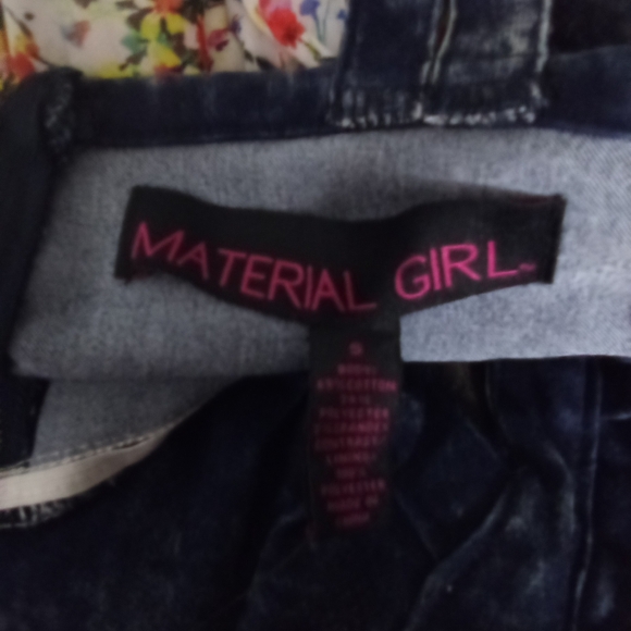 Material Girl Denim Dress with Floral Accents ( Box FN ) - Picture 3 of 3